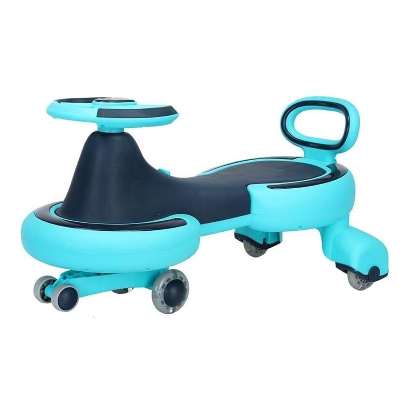 Twist-Auto, Wackelauto, Aufsitzspielzeug, Dreh-Schaukelauto mit auffälligen PU-Rädern für drinnen und draußen, Jungen und Mädchen, ab 3 Jahren, Aufsitzspielzeug (blau)