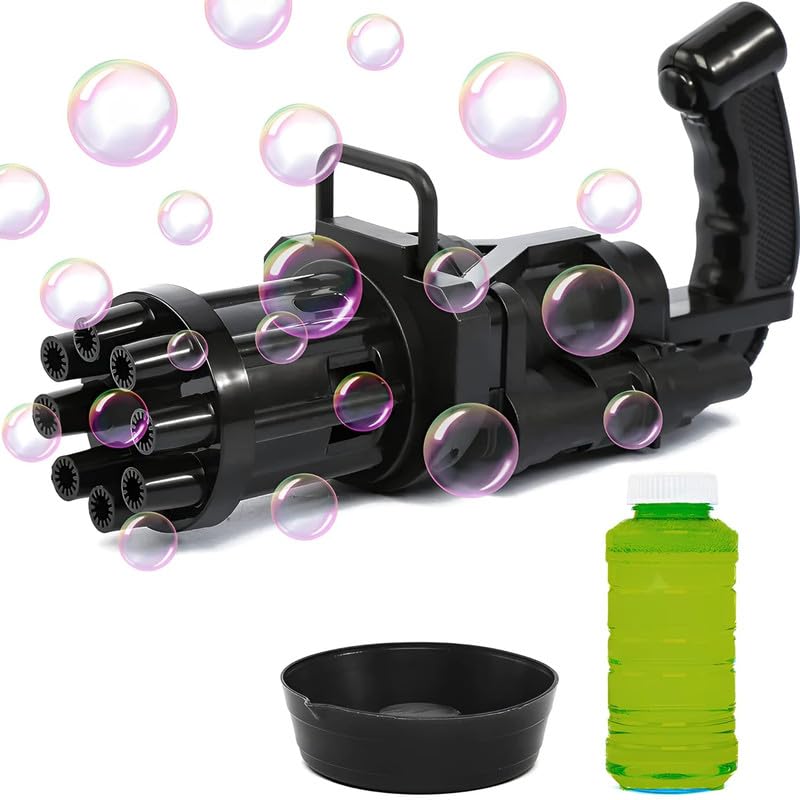 Vastate 8 Hole Electric Gatling Bubble Gun for Kids | Bubble Machine for Indoor & Outdoor Play | Safe & Skin Friendly Bubble Machine | Toddlers Bubble Launcher Machine for Girls and Boys (Multicolor) (B0D6FW8GQZ) Amazon Price History, Amazon Price Tracker