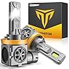 Bombillas H11/H9/H8 mejoradas, 70,000 lúmenes, brillo 1200% efectivo, tamaño de bombilla halógena real 1:1, más de 70000 horas de vida útil, 6500 K blanco frío, Plug and Play, paquete de 2
