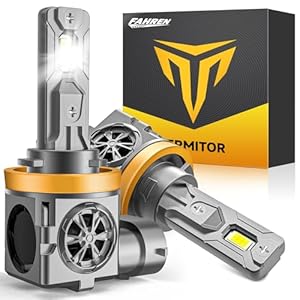 Bombillas H11/H9/H8 mejoradas, 70,000 lúmenes, brillo 1200% efectivo, tamaño de bombilla halógena real 1:1, más de 70000 horas de vida útil, 6500 K blanco frío, Plug and Play, paquete de 2