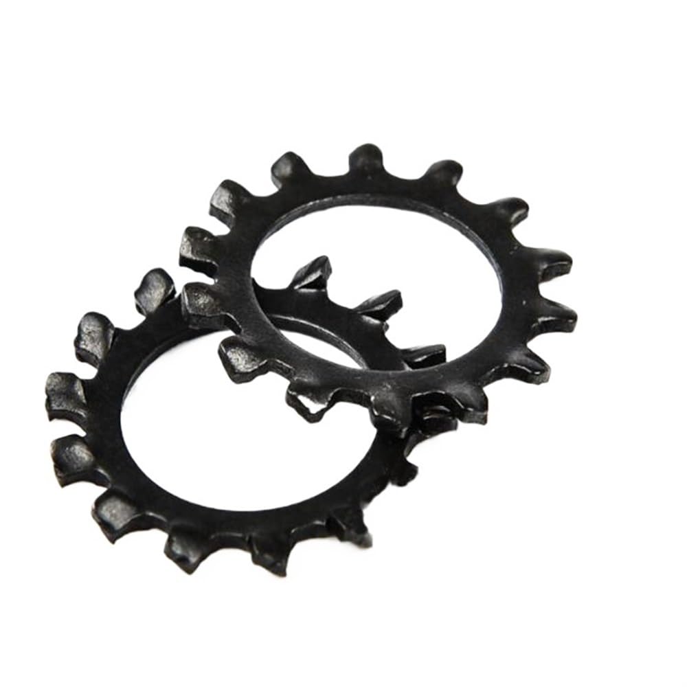 rondella Shakeproof esterno seghettato， Rondelle di bloccaggio a stella con denti esterni, da M2,5 a M6 65Mn(M2.5)