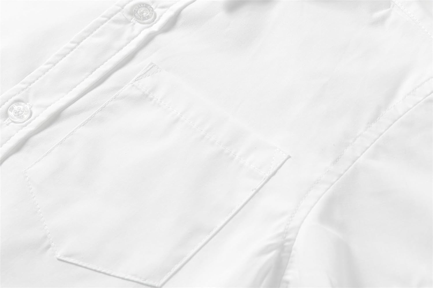 Mud Kingdom Boys White Dress Shirts Button Down Top with Short Sleeve Summer - Image 4