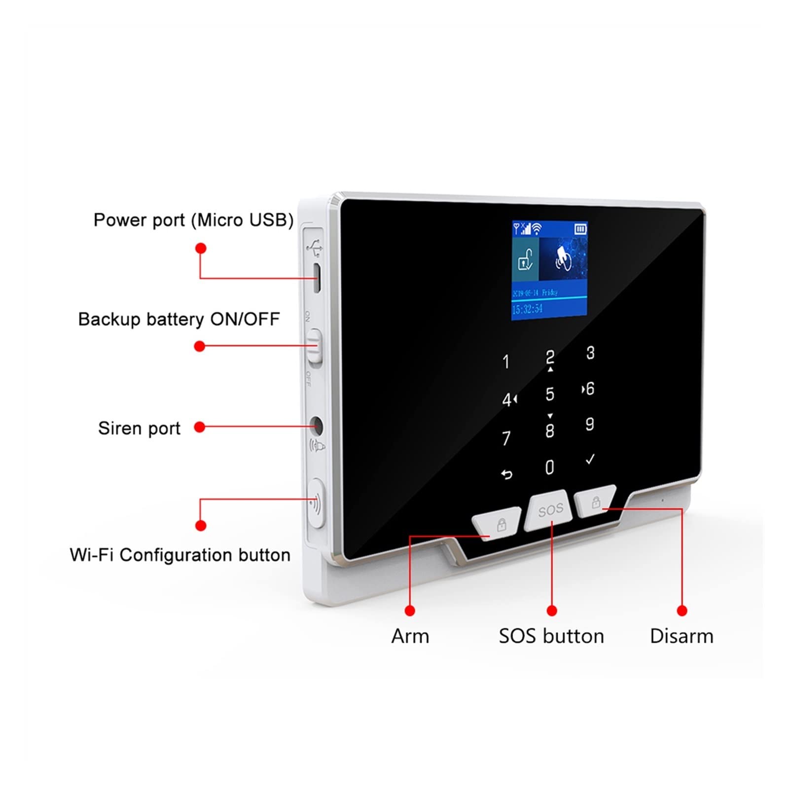 Sistema de Seguridad de Alarma G20 Tuya Wireless gsm IP Cámara Nueva APLICACIÓN DE Sensor DE Movimiento DE Puerta Control Smart Life WiFi Alarma DE Alma DE Seguridad(D)