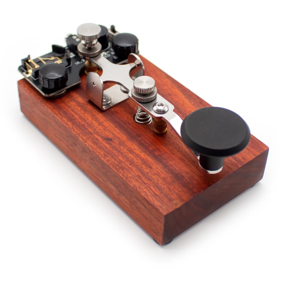 Tasto di Addestramento Manuale Tasto Codice Morse K-8 CW Morse Keyer Onde Corte Hf + Pannello di Pratica con Suoni E Luci