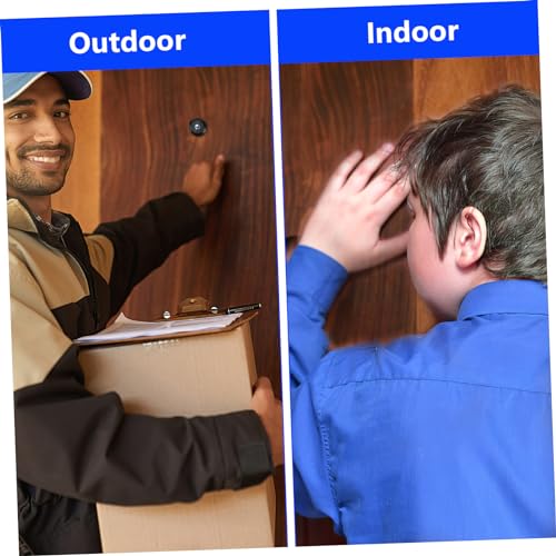 Mirilla de puerta Holibanna con lente óptico de gran angular para diversas puertas, para seguridad en hogar, oficina y hotel, con instalación fácil miniatura 2