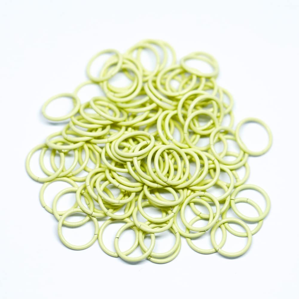 TOAOB 150 pezzi Anelli Aperti Doppio Cerchio 10 mm Anelli Salto di Metallo Anellini Argento Tono per Portachiavi Gioielli Fai Da Te Braccialetti