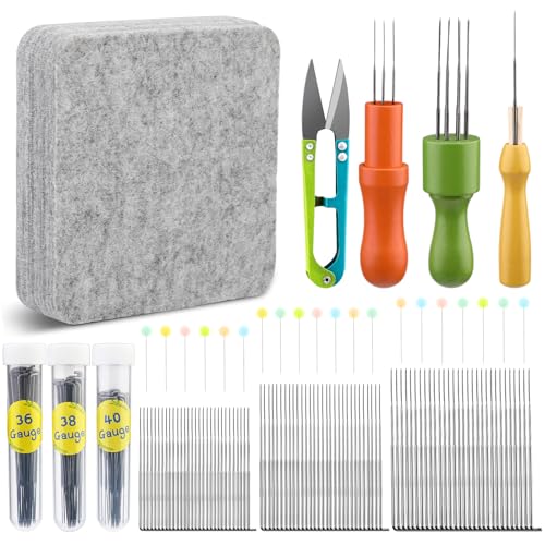 Riddur 121-teiliges Wollfilznadelwerkzeug, Filznadeln in...