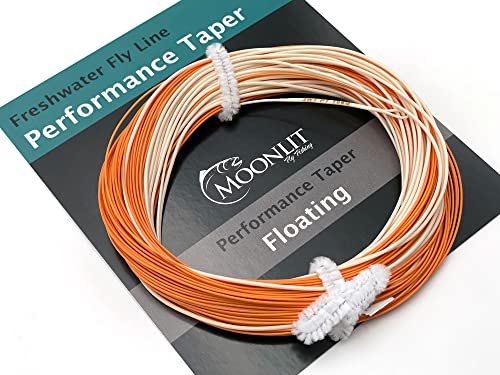Moonlit Performance WF Taper Floating Fly Line (Peach & Orange, 7wt Line)
