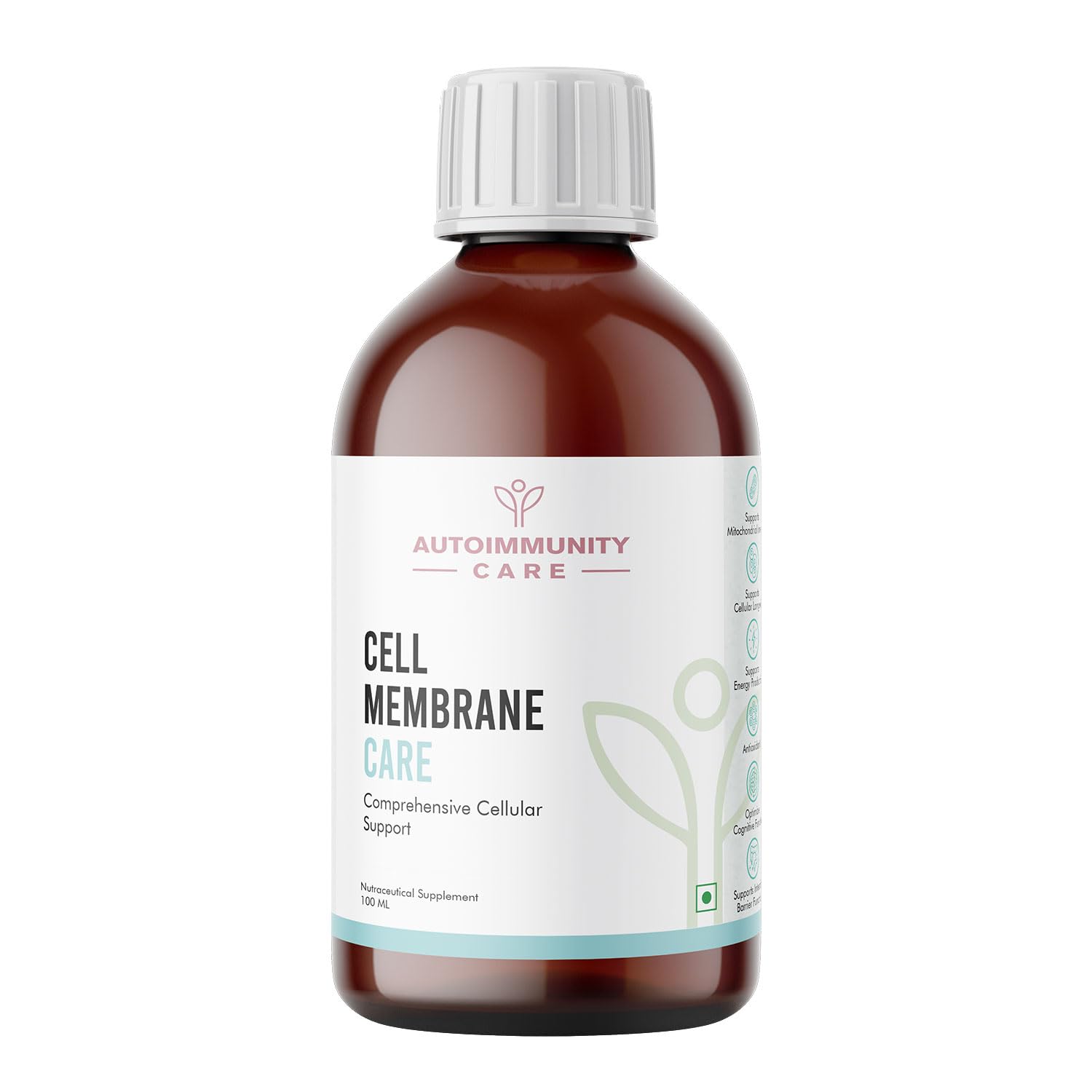 Autoimmunity Care: Cell Membrane Care - Phospholipids, Astaxanthin, Omega 3, Vitamin E, MCT Oil, Mitochondria, Brain, Heart & Cardiovascular Health, Healthy Aging, Skin & Eye Health Support | 100ML-image-45