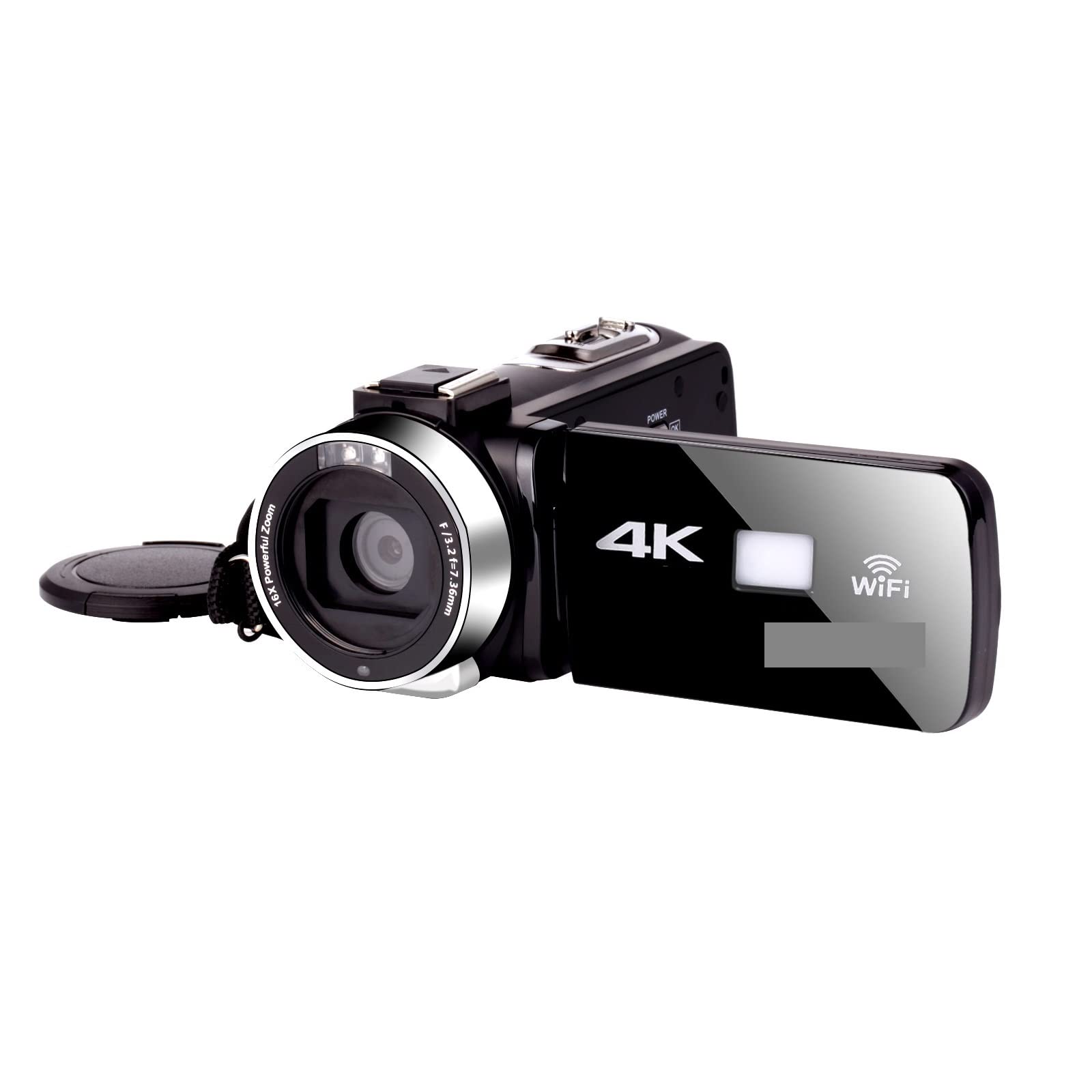 Fotocamera digitale, Fotocamere per la fotografia, Videocamere digitali professionali 4K Blogger Live Cast Streaming Camcorder for UHD 18X Zoom Vlog Webcam Videoregistratore Portatile per i viaggi e b