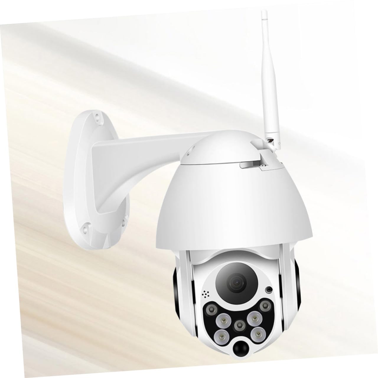 Telecamera di Sorveglianza Ptz, Videocamera Wireless in Plastica Bianca, Visione Notturna Infrarossi, Monitoraggio in Reale per Monitoring e Anziani