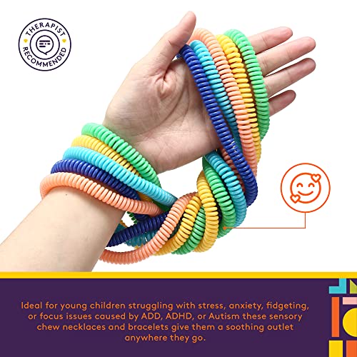 Special Supplies Chewy Jewelry Sensory Necklaces and Bracelets, 16 Pack, Soft and Flexible Silicone, Interactive Relief for Kids - Image 5
