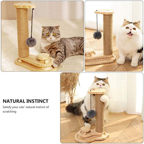 Balacoo Bola de Gato Arranhador Bolas de Pelúcia Penduradas Brinquedo de Gato Redondo Bonito Pegador