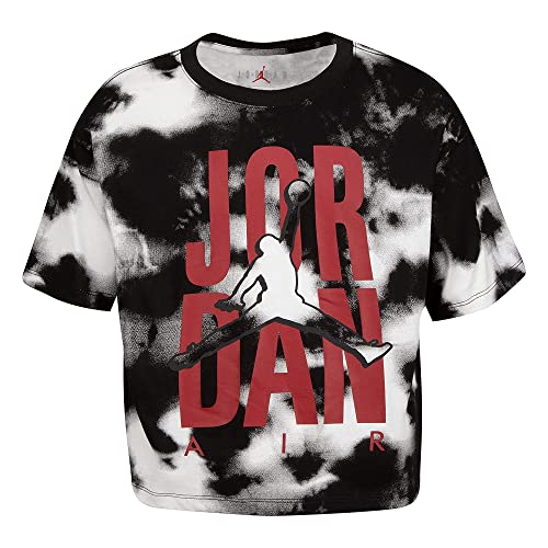 Jordan Girl's Tie-Dye Air Tee (Little Kids) Black/Tie-Dye 4 | XXS