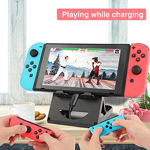 Nintendo Switch Stand/Switch Lite Stand,Foldable,Adjustable And Portable Table Play Stand For N-Switch Console Playing And Charging,Compatible With Ipad/ Mini/Ipad Pro Air, Smartphone And Kindle #TOP1