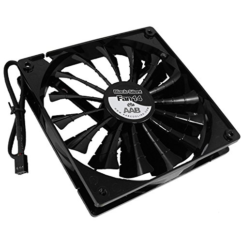 AABCOOLING Black Silent Fan 14, Silent and Efficient 140mm Fan with 4 Anti-vibration Pads, PC Fan, Cooling Fan, 12V - Image 2