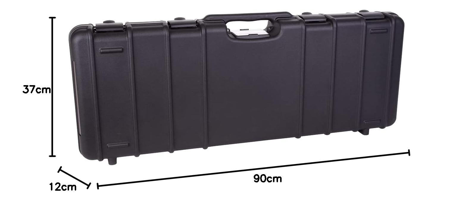 GSG Waffenkoffer 90x37x12cm Noppenschaum Gewehrkoffer Langwaffenkoffer Transportkoffer Schutzkoffer Schaumstoff Hartschale Fotokoffer Kamerakoffer
