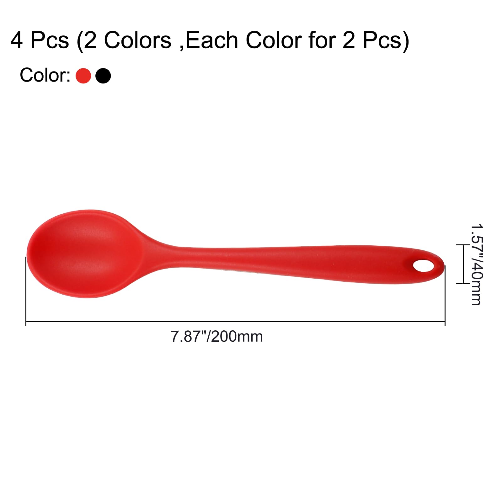 BMZXCH 3 Pezzi 28 cm Mestoli Cucchiai in Cucchiaio Silicone Cucina