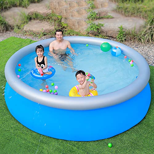 qwqqaq Verano Grande Piscina Hinchable,Espesar Redondo Piscinas Infantiles,Fácil De Montar Piscina sobre El Suelo,Plegable Swim Center Piscina Infantil T 360x76cm(142x30inch)