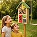 Premium Bug Hotel Kit Cedar Wood Insect Hotel Insect House - Backyard Bee House, Nesting Habitat Shelters, Garden Shelter for Bees, Butterflies, Bugs,Heavy Duty Thickness Colorful