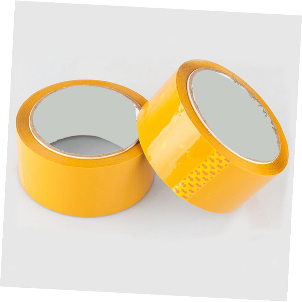 TEHAUX 6rotoli Nastro Adesivo Trasparentper Imballaggio Di Nastro Resistente Per Spedizioni e Traslochi Alta Adesione e Sicurezza Per Scatole Giallo