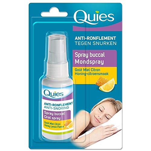 Quies spray anti-ronflement lubrifiant au miel et citron lot de 2 flacons de 70ml
