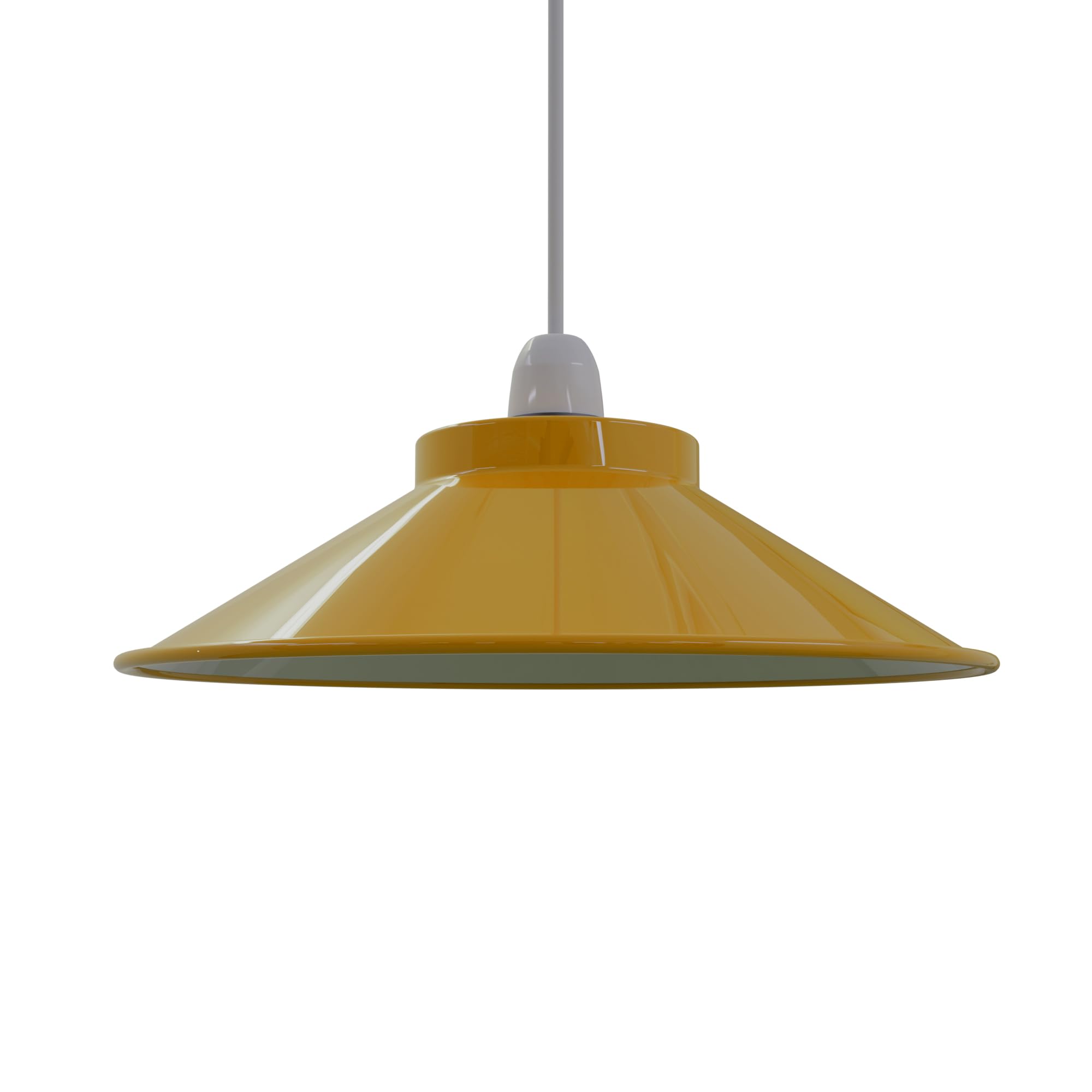 DCVOLTAGE Retro Modern Metal Orange Lamp Shades Ceiling Light Shades, Vintage Industrial Easy Fit Country Style Bulb Guard, Task Pendant Lighting Bedroom, Kitchen