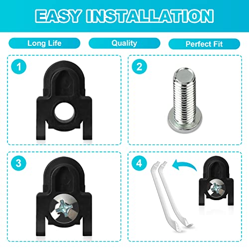 Wr01X39781 Refrigerator Door Handle Fastener & For Fits Ge Refrigerator Freezer Handle Replacement Parts Compatible Model Ap7175647 Wr01X25070（2 Pcs） #TOP5