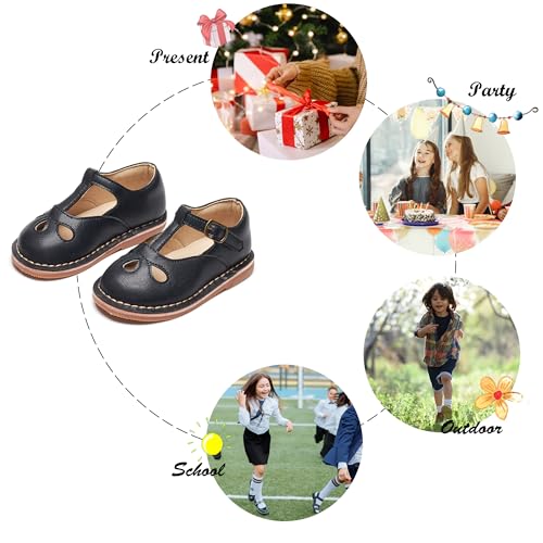 Image of Felix & Flora Toddler Little Girl Princess Dress Shoes-Mary Jane Flats for Girl Party School Shoes
