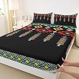 Utiles et pratiques : les draps aux couleurs vives utilisent un processus d'impression et de teinture réactive respectueux de l'environnement, motif clair, couleurs vives qui ne se décolorent pas après le lavage, une façon élégante et tendance de moderniser votre chambre.