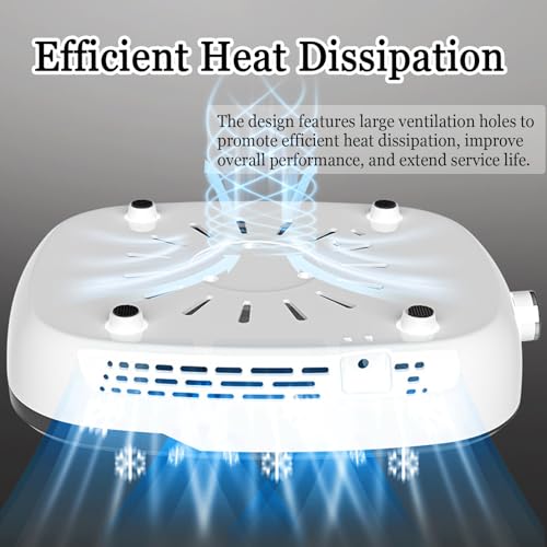 Aspiradora de polvo para uñas con extractor compacto, 45 velocidades y LCD 6