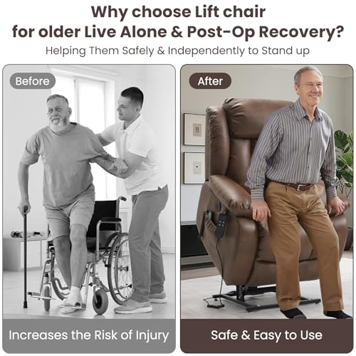 Image of Dual Motor Infinite Position Lay Flat Power Lift Recliner Chair for Elderly
