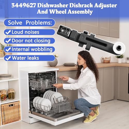 Image of 4 Pack W10571738 Dishwasher Upper Dishrack Adjuster And Wheel Assembly