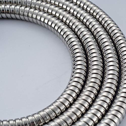 Manguera de ducha flexible antitorsión en acero inoxidable cromado universal 4