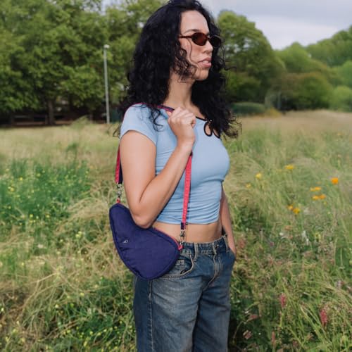 Image of AmeriBag 10 inch Healthy Back Bag Nylon Ergonomic Crossbody Sling Baglett for Everyday Use, Travel & Walking Comfort