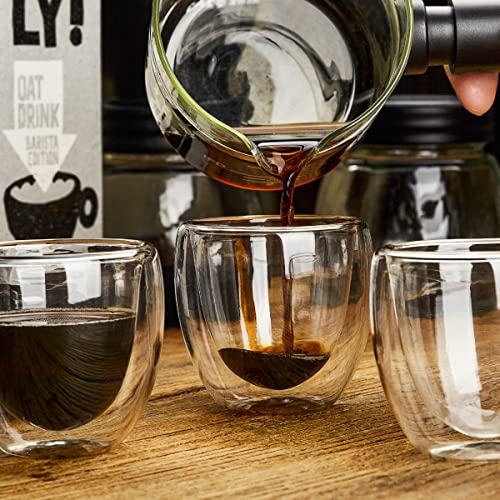 Triaqua Espresso Cups, 2.8Oz, Set Of 2, Double Walled Glasses, Insulated Borosilicate Tea Cups #TOP3