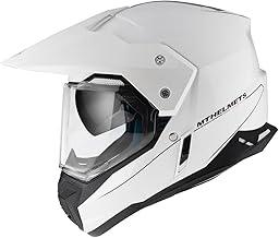 Trail Motorcycle Helmet MT Helmets SYNCRONY White Gloss Approval 22.05 Size S