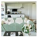 green sofa slipcovers 【Easy Installation and Care】These sofa set covers are easy to set up. Simply place the sofa cushion covers on your sofa. No other accessories required. Machine washable in cold water. Wash separately on a gentle cycle. Use mild detergent. Tumble dry on low heat. Do not bleach.
