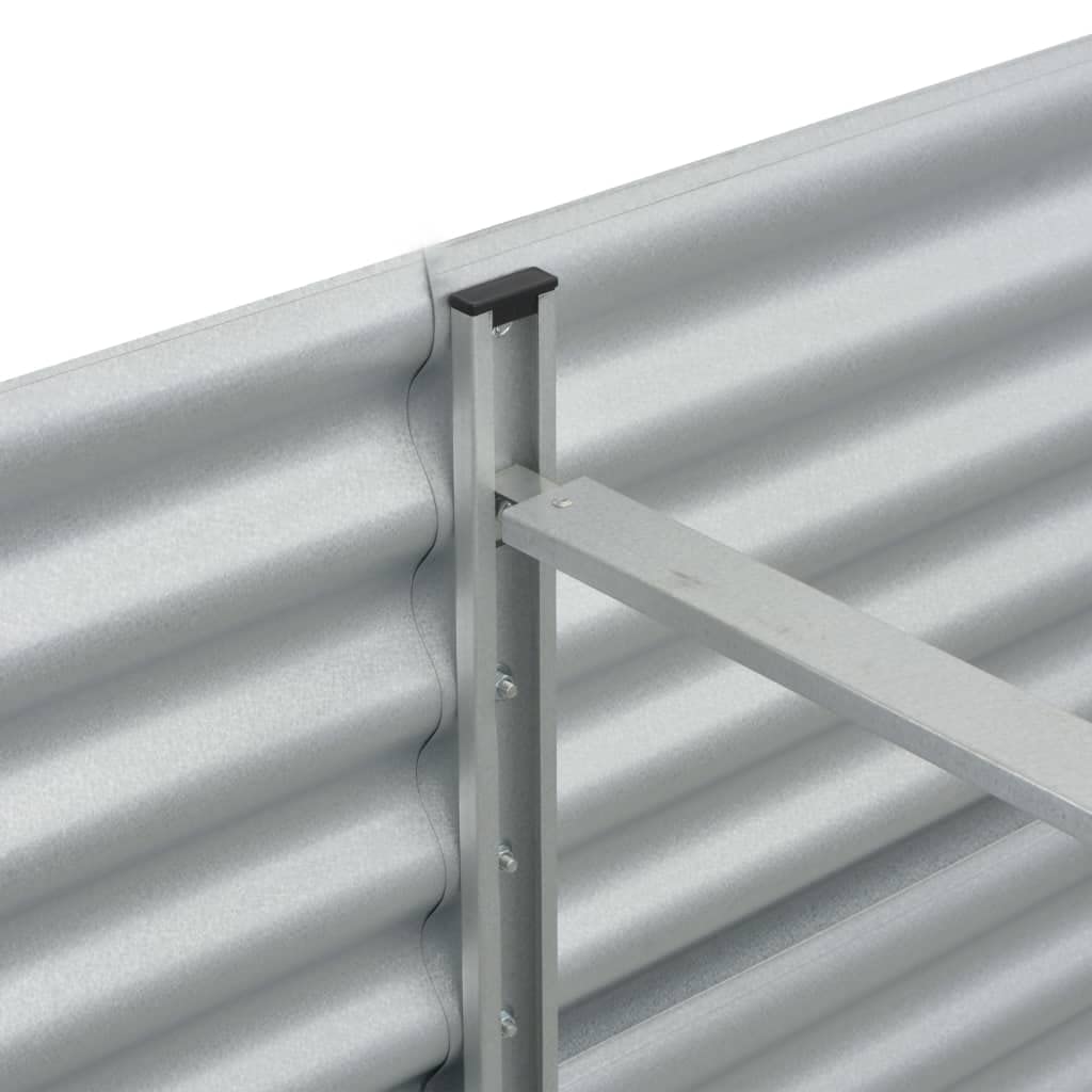 Generic Podwyższona Grządka Ogrodowa ze Stali Ocynkowanej, Metalowa Donica do Ogrodu, na Balkon, Taras i Podwórko, Grządka do Sadzenia Warzyw, Kwiatów, Roślin (400 x 80 x 44 cm)