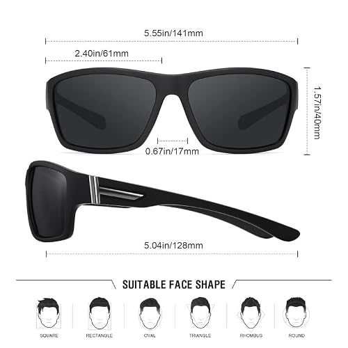 Diqivee Sunglasses Men Polarized Sports Sunglasses For Men Women Uv 400 Protection Sunglasses For Running Cycling Driving Fishing Skiing Outdoor Sports #TOP1