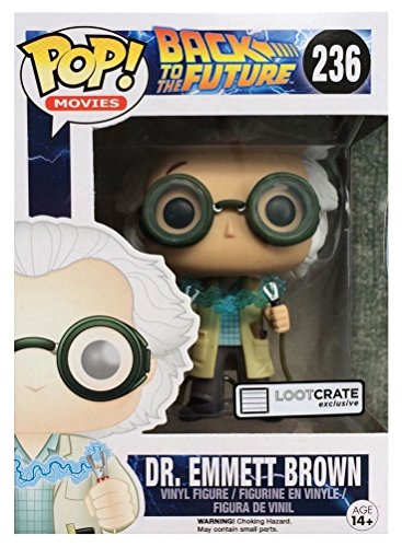 October 2015 'Time Travel' Exclusive Funko Pop #236 Back To The Future Dr. Emmet Brown Figurine by Funko