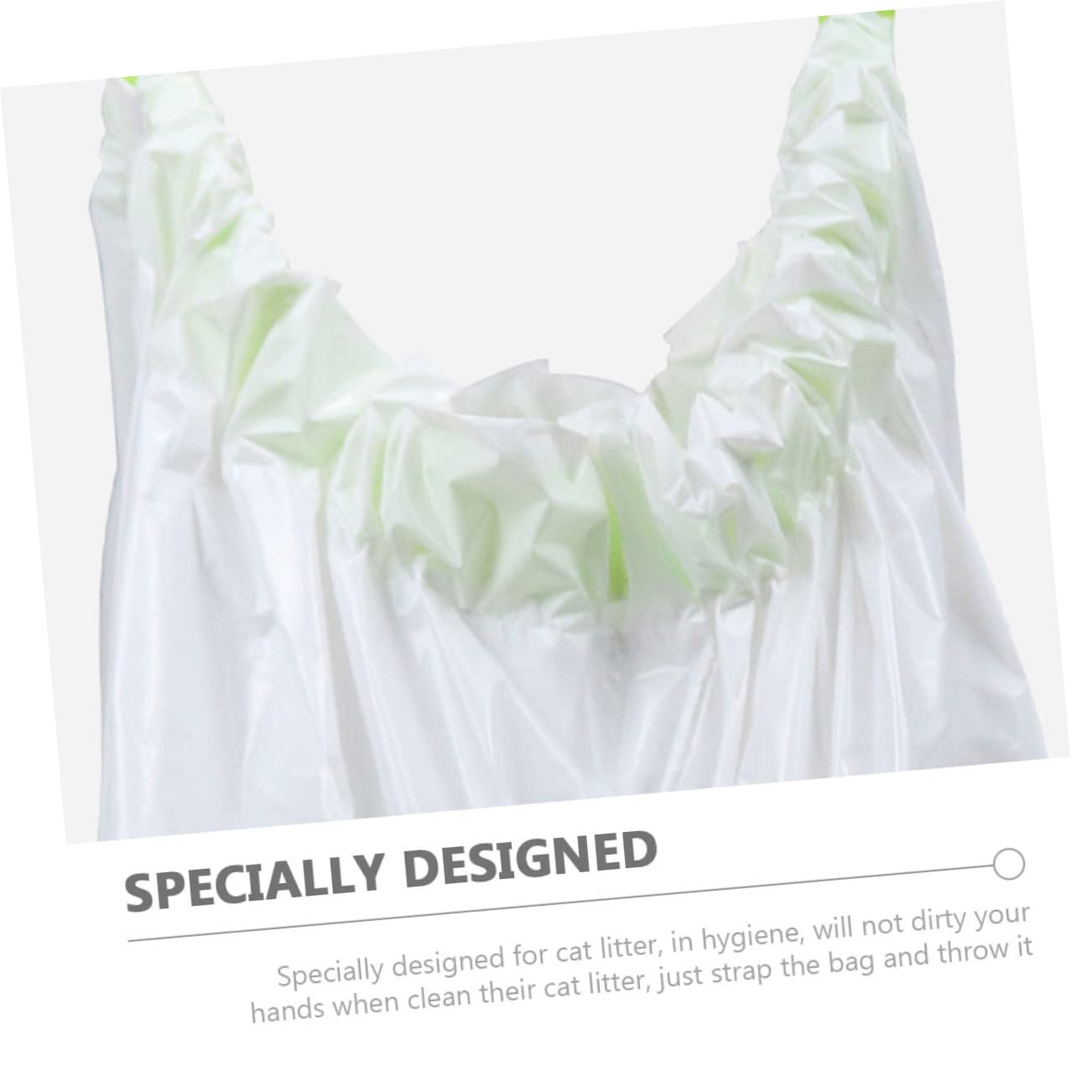 HANABASS 4sets Drawstring Cat Litter Bags Cat Litter Box Liners Thick Leak Pouches Handles for Hassle Cleanup of Waste