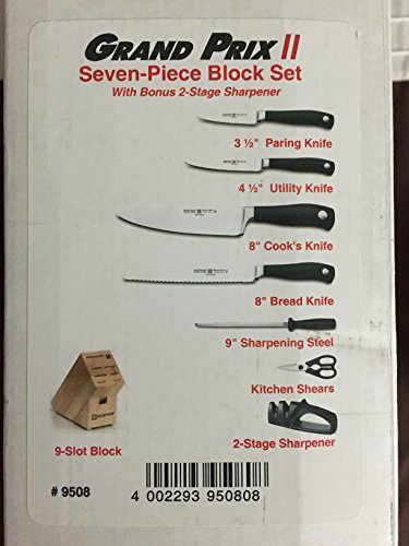 Wusthof Grand Prix II 7 Piece Block Set, Black