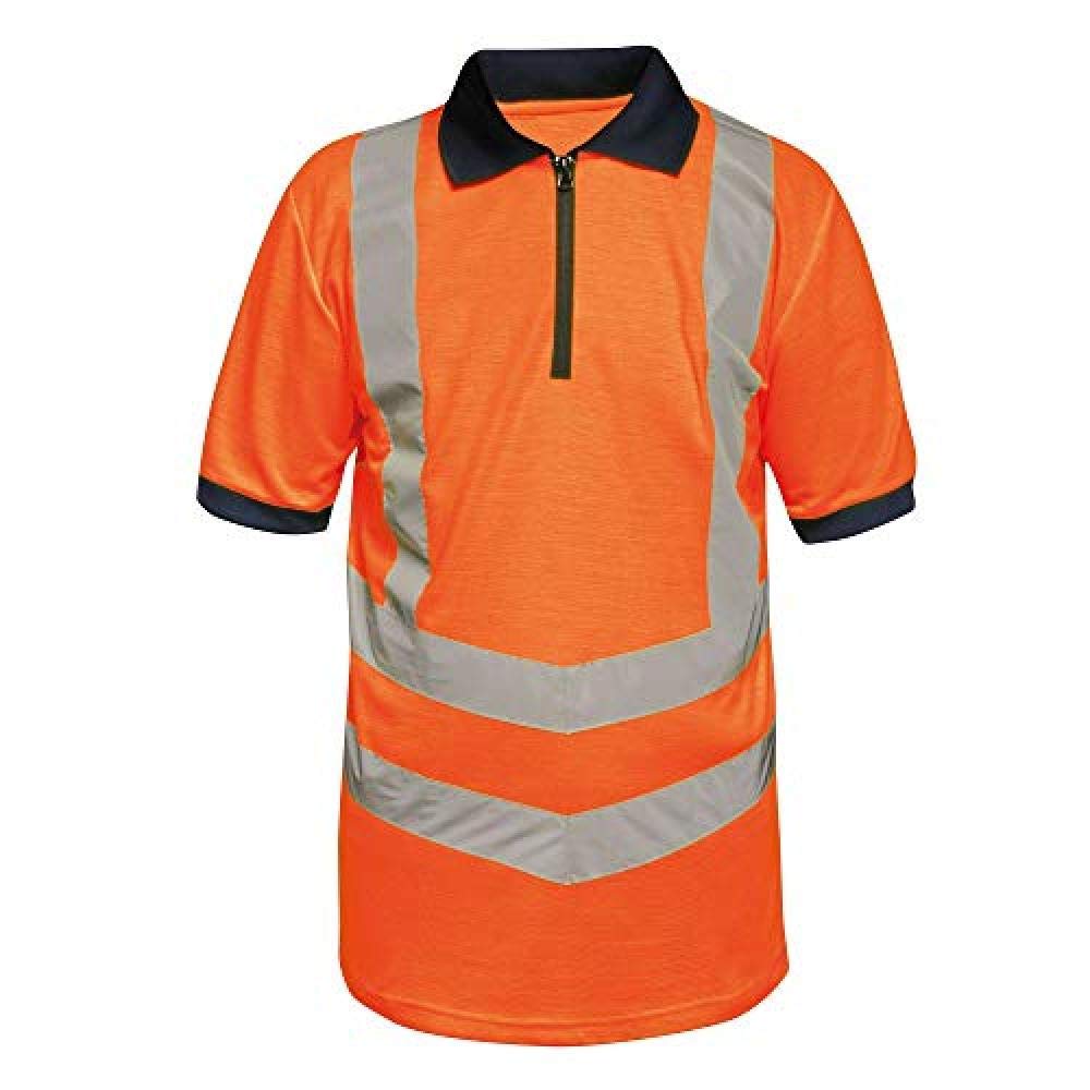 Regatta Professional Hi-Vis Quick Drying Polo, Orange/Navy, XL