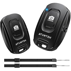 Mando Selfie ATUMTEK 2 Pack Control Remoto Inalámbrico Selfie Bluetooth, Obturador Remoto Bluetooth para Fotos y Vídeos, Control Bluetooth para Smartphones iOS y Android/iPhone/Samsung, Correa de Muñeca Incluida