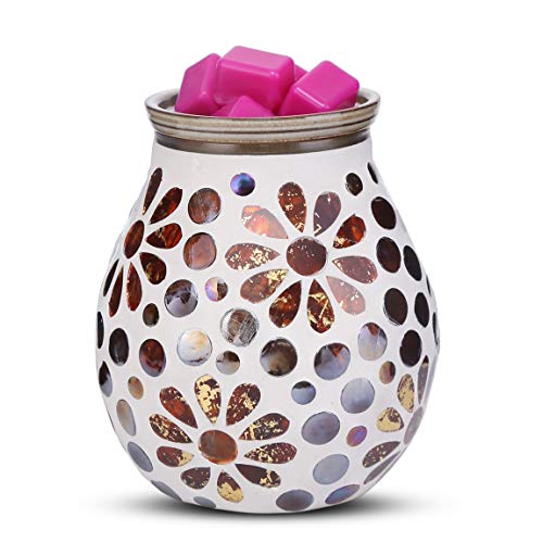 mocosa Handcrafted Mosaic Glass Electric Wax Melt Warmer Wax Burner Melter Fragrance Warmer for Home Office Bedroom Living Room Gifts & Decor