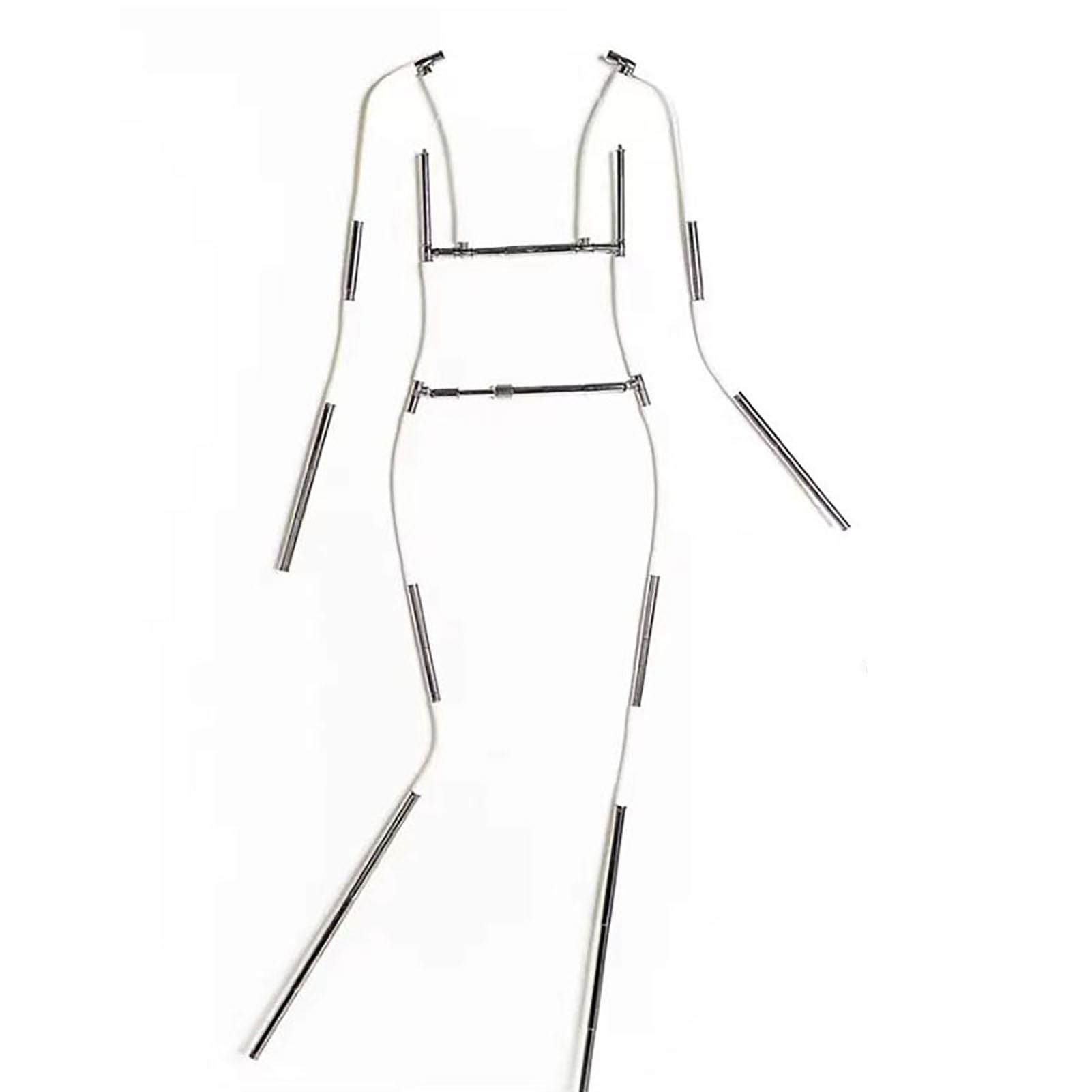 HCZKIUJY Mannequin Hanger Dress Hangers for Women Long Dresses Poseable, Metal Body Shape Clothing Display Hangers with Adjustable, Hangers Closet Clothes Organizer
