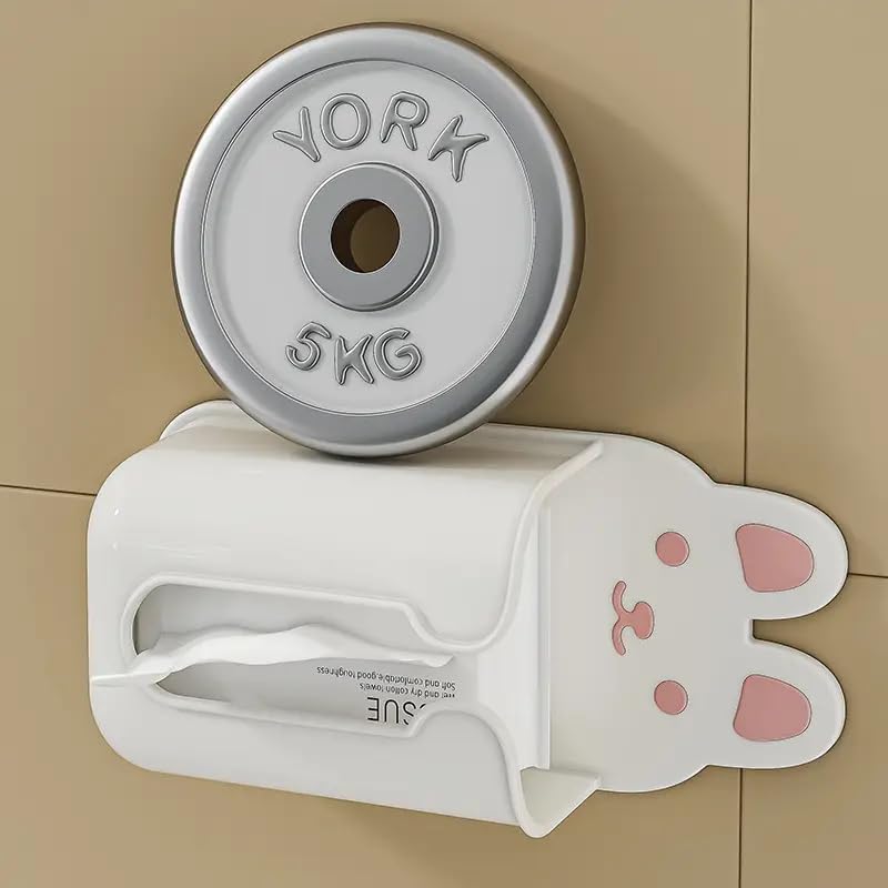 Self-Adhesive Wall-Mounted Tissue Holder for Living Room, Bedroom, Kitchen & Bathroom - Cartoon Design, Multi Color, Space-Saving Napkin Rack & Tissue Paper Container 4