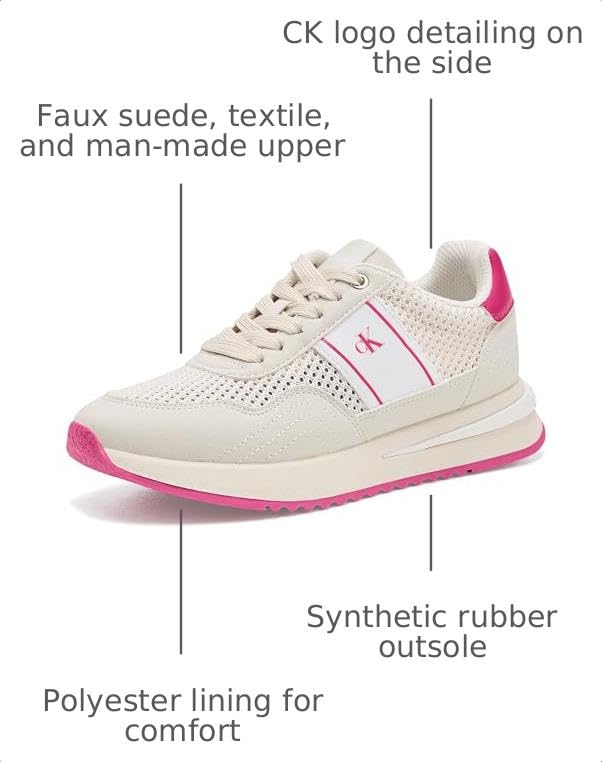 Calvin Klein Women's Palimer Light Grey/Medium Pink 11 Medium - image 3