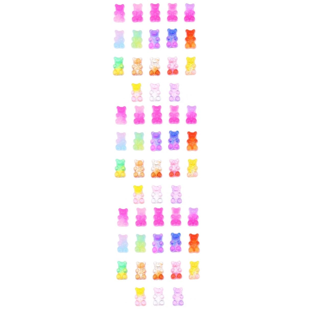 NUOBESTY 150pcs DIY Resin Charm Craft Ornaments for Phone Case Decor Creative Jewelry Accessories for Charms for Crafts Random Color